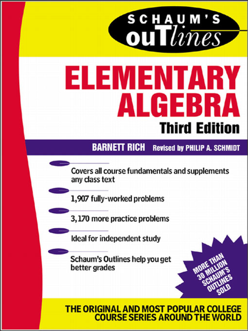 Title details for Elementary Algebra by Barnett Rich - Available